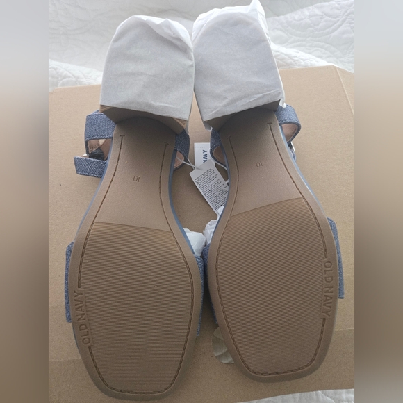 Denim block heels size 10 - Picture 5 of 5